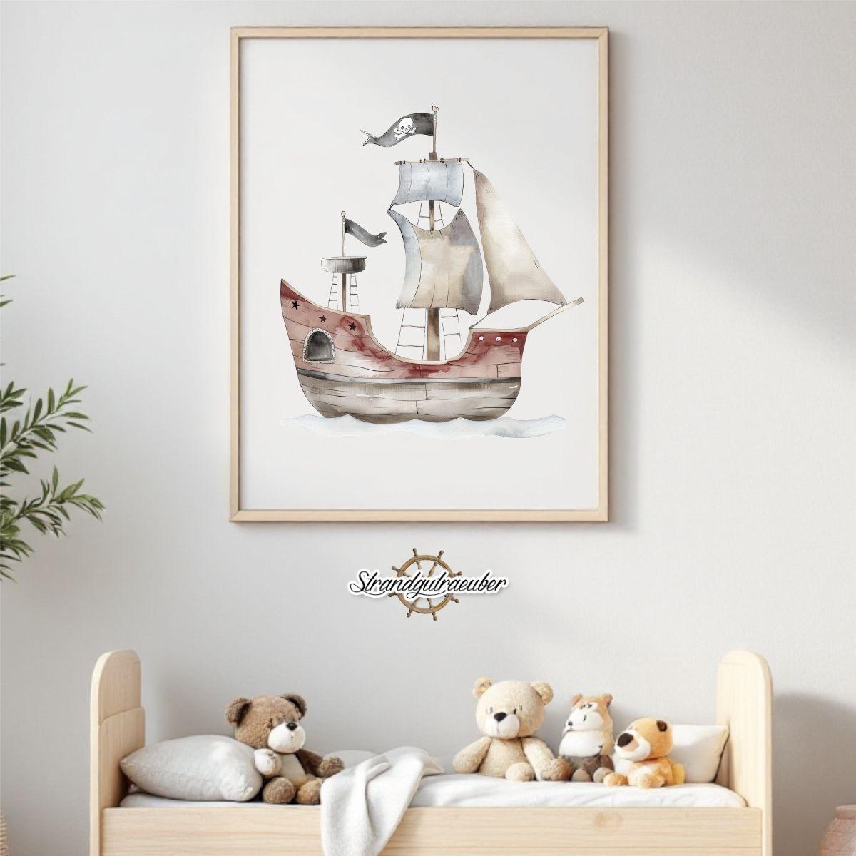 Buegelbild Piratenschiff Buegelbild Piratenschiff
